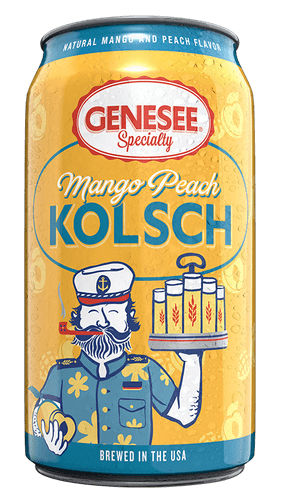 A can of Genesee Mango Peach Kolsch