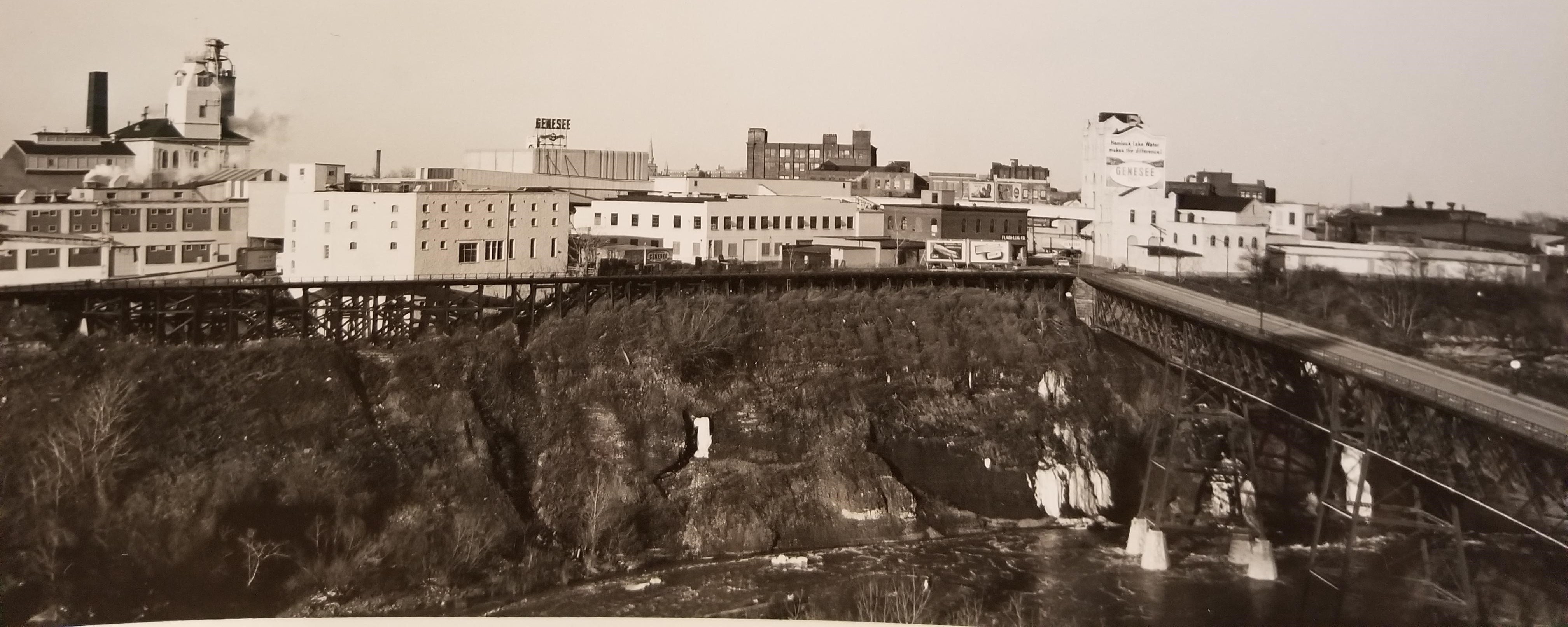 A photograph of the Genesee brewery in 1963